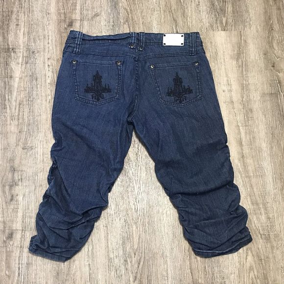 Zana Di Style Denim Capri Jeans or Long Shorts ~ Sz 11 ~ Mid Rise ~ 16" Inseam - Picture 4 of 4